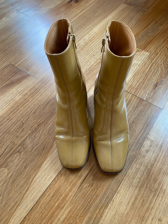 Sezane Axelle Ankle Boot in Honey Varnish - Picture 2 of 10
